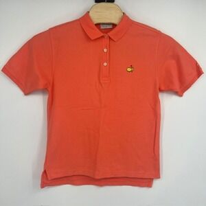 Masters Collection Men's Coral‎ Golf Polo Shirt Embroidered Logo Size Medium